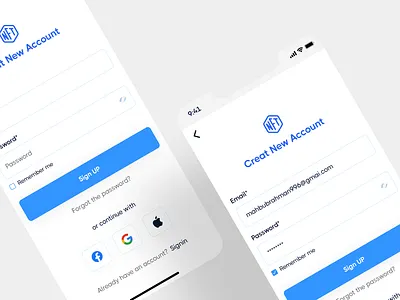 Create New Account android app design change password create account forgot password ios login material design mobile app new user onboarding onboarding flow registration reset password setup profile sign up ui ui kit ux wireframes