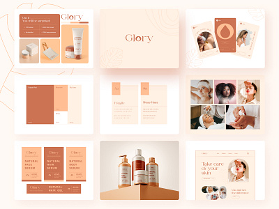 Glory: branding, logo design, visual identity brand identity brand sign branding business cream fashion graphic design kahaf marketing minimal skin moisture skin skin brand skin care startup visual design women women product