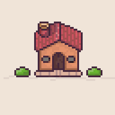 The pixel hut illustration minimal pixel art pixel illustration