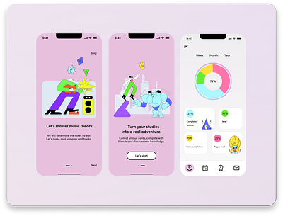 📚 Mobile onboarding for Kids education app children mobile onboarding onlineeducation