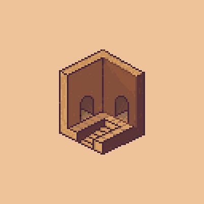 The old city of Cairo cyberpunk arts illustration minimal pixel art pixel illustration