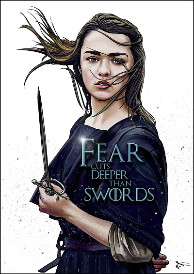 Arya Stark - GoT arya character fan art game of thrones illustration portrait stark