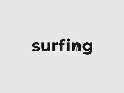 Surfing Logo brand identity branding design illustrator logo logo design minimalist surfing typography vector wordmark