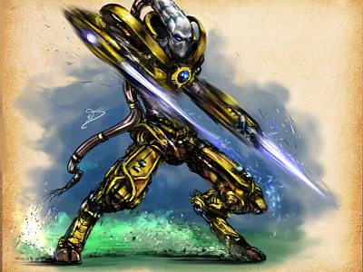 Protoss Zealot - fan art character fan art illustration protoss starcraft zealot