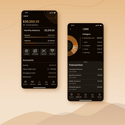 Design Concept for a Banking App app banking bootcamp design ui ux