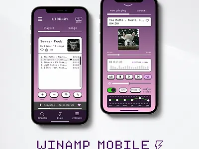 Winamp App Redesign app bootcamp design ui ux winamp