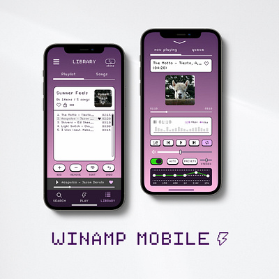 Winamp App Redesign app bootcamp design ui ux winamp