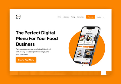 Menutio Landing Page Redesign app design landing page ui ux