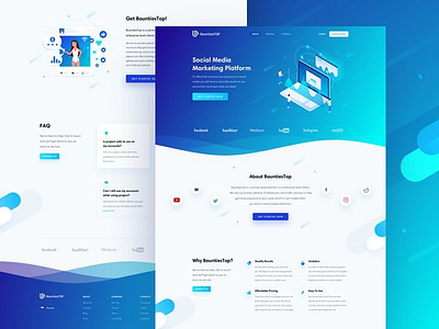 Creative Landing Page Design animation branding business website creative landing page design design elementor pro graphic design illustration logo ui vector