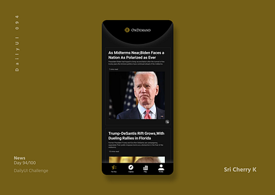 DailyUI 94 - News app dailyui dailyui94 design news product design ui ux