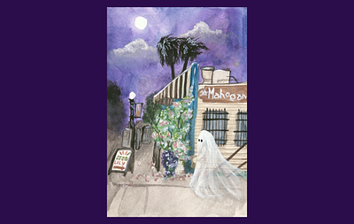 Pottery ghost cute ghost halloween paint painting pottery san diego spooky watercolor