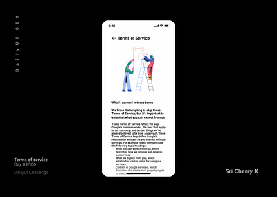 DailyUI 89 - Terms of service app dailyui dailyui89 design illustration product design termsofservice ui ux