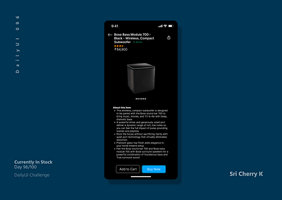 DailyUI 96 - In Stock app bose dailyui dailyui96 design instock product design ui ux