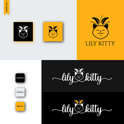 Signature-lily-kitty-logo-design project background banner design for youtube bdesign branding design graphic design handwriting logo illustration lily kitty logo logo logo design logo maker signature lily logo signature logo signature photography ui vector logo