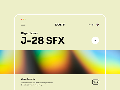 Sony VHS - Gigamicron branding color color palletes colors design illustration inspiration landing landing page landing page ui logo shop shop ui sony ui ui design ux ux design vhs web