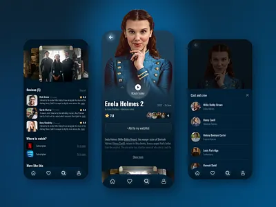 Mobile App for Movies app concept darkmode design figma mobile ui ux
