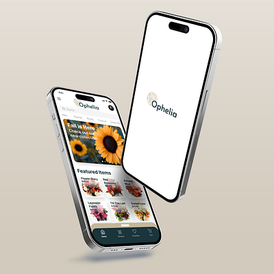Ophelia Mobile App app branding design ui ux