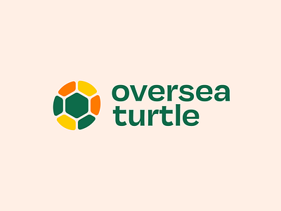 Oversea Turtle identity animal brand identity branding colorful community diversity friendly fun geometric hexagon jobs logo logo design minimal playful tech turtle
