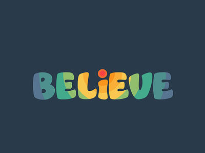 Believe animation believe design gsap javascript rainbow sponsor svg typography vector