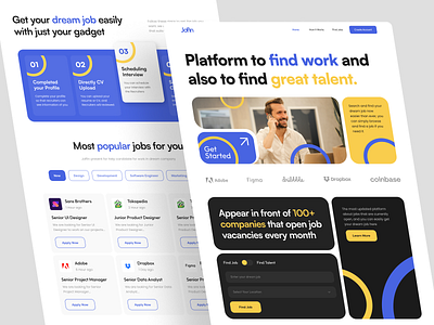 Joffin - Job Finder Landing Page design finder homepage hr job job finde job finder job seeker landing page web web design website website design