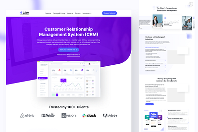 CRM Website Template business crm crm website design figma figma design product design template ui ui design user experience user inteface ux ux design web template website design