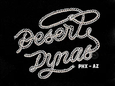 Rope Lettering Desert Dynas branding cowboy customlettering desert design dyna graphic design handdrawn handlettering harley davidson illustration lettering logotype rope rope lettering rysdsgstd vintagedesign western