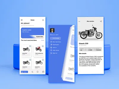 Bike App UI/UX graphic design ui ux