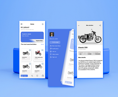 Bike App UI/UX graphic design ui ux