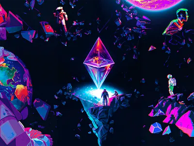 ETH-1120 adventure ai astronaut blender btc eth explorer gamefi gem illustration metaverse nft space universe wantline