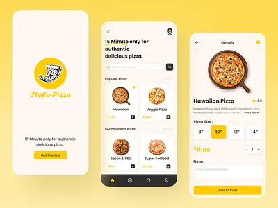 Italo-Pizza 🍕 App UI Design. app app ui branding design dribbble figma food food app illustration pizza ui ui design ux