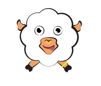 Cute and silly sheep branding design graphic design illustration logo vector