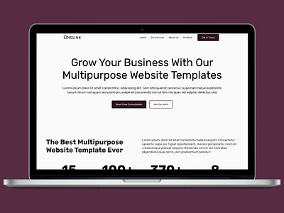 Onelink - Multipurpose Website Template html template htmlcss service business ui design web design web development website website template