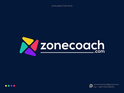 Z Letter Logo for Zonecoach app logo brand identity branding business logo coaching logo colorful z logo company logo corporate identity ecommerce logo graphic design logo logo design modern logo software logo startup logo website logo z z letter logo zone logo zonecoach