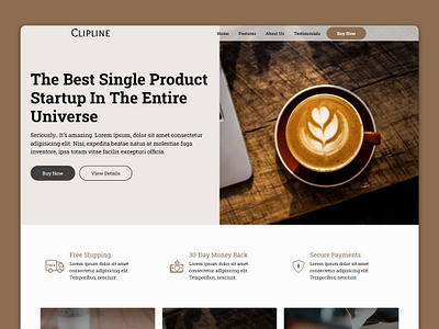 Clipline - Startup Website Template ecommerce ecommerce website html template htmlcss ui design web design web development website template