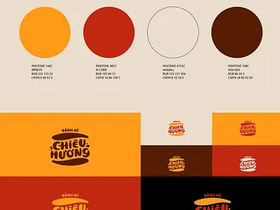 Color Pallete for Banh mi Chieu Huong brand brandingdesign brobrand bromadeit design illustration logo logos madebybro ui