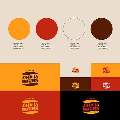 Color Pallete for Banh mi Chieu Huong brand brandingdesign brobrand bromadeit design illustration logo logos madebybro ui