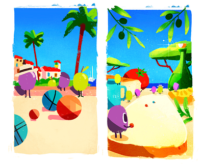 Petanque Doodle Color Keys 1 game google illustration