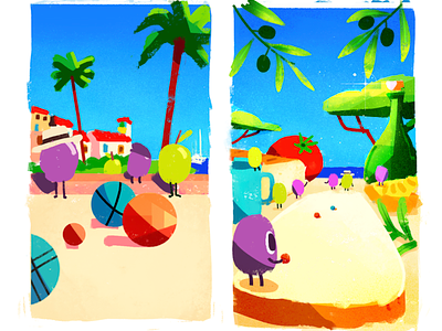 Petanque Doodle Color Keys 1 game google illustration