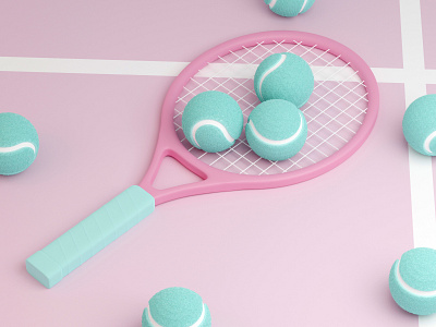 Tennis Racket 3d 3dart 3dartist 3dball 3dblender 3dicon 3dillustration 3dmotion ball balls blender blendercycle illustration racket sport tennis tennisracket