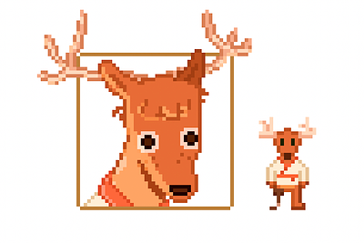 Olympics Doodle - Deer game google illustration