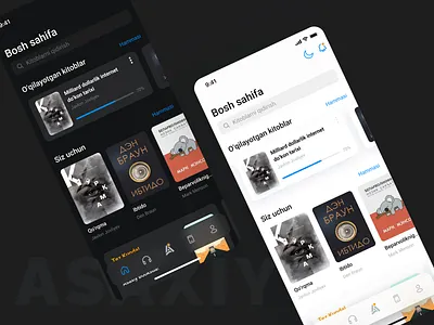Books Reading App | Home Page blue branding clean design illustration logo mobile design ui ux web design