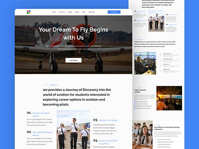Aviation Fly Landing Page | UIUX Design Lab app design design design website fiverr fly flysm india landing page school student ui ui design uiuxdesignlab uiuxlabs unique design ux website landing page