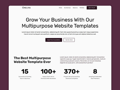 Onelink - Multipurpose Website Template digital agency html html template htmlcss ui design web design web development website template