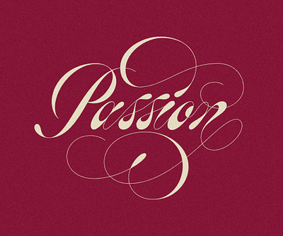 Passion Italian Hand branding calligraphy design flourish flourishes hand lettering illustration italian hand lettering logo logotype round hand script script lettering swash vector wordmark