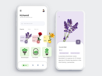 Flower Shop flower mockup online shop ui