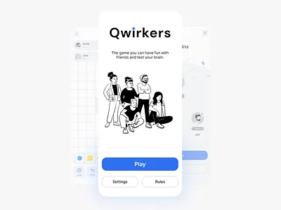 Qwirkers Mobile Game branding ui