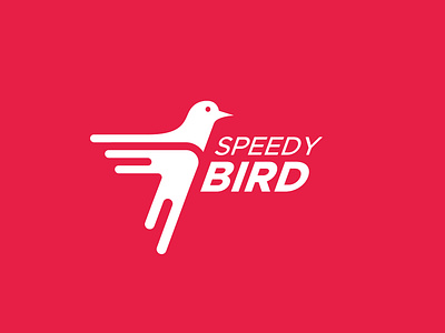 Speedy Bird animal bird bird logo branding custom logo design illustration logo logofolio logotype modern speedy bird vector