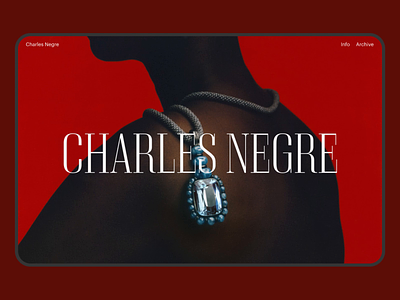 Charles Negre - website and Identity art directon branding design editorial design graphic design logo minimal simple typography ui uiux user interface ux visual identity