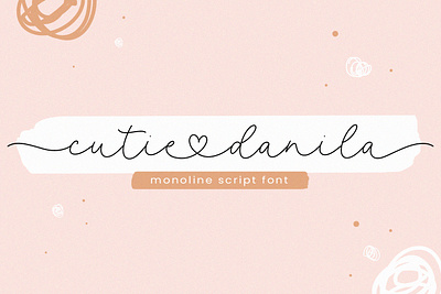 Cutie Danila - Monoline Script font font fonts handwritten font monoline font script script font wedding wedding font