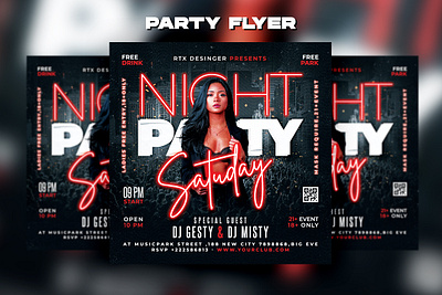 Night Club Flyer dj dj artist flyer ladies night party party flyer